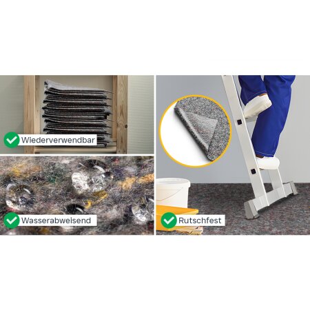 flesta® Abdeckvlies 1 x 50 m 180 g, 50 m² grau-meliert