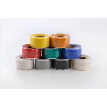 BlitzTape STANDARD in Farbe WEIß, Breite 25 mm x Länge 3 m x Dicke 0,5 mm, universelles selbstverschweißendes Silikonband Reparaturband Dichtungsband Tape