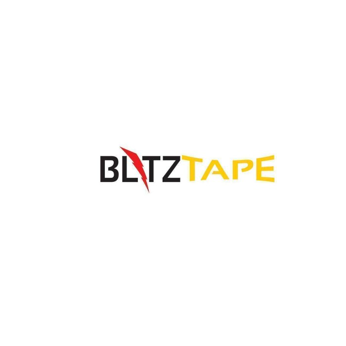 BlitzTape OVERSIZE in Farbe SCHWARZ, Breite 50 mm x Länge 10 m x Dicke 0,7 mm