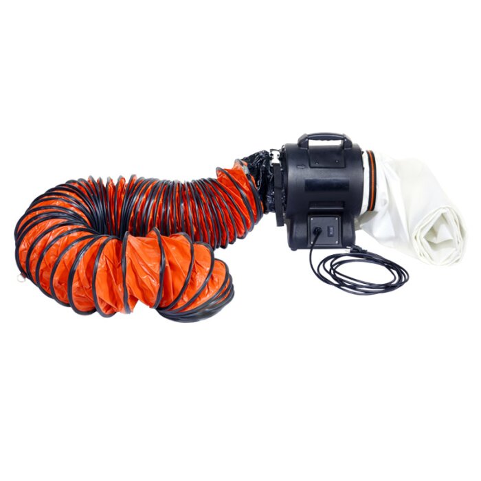 Exhaust hose Ø 200 mm (8) incl. lashing strap, 10 m long, Basic air blower