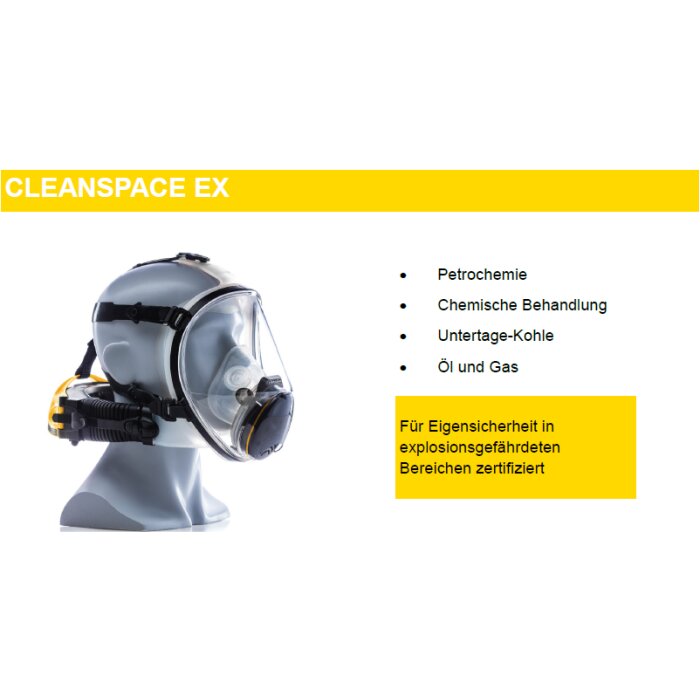 CleanSpace EX berdruck-Atemschutzgert P3 TM3 ohne Maske inkl. P3 Filter, fr explosionsgefhrdete Bereiche