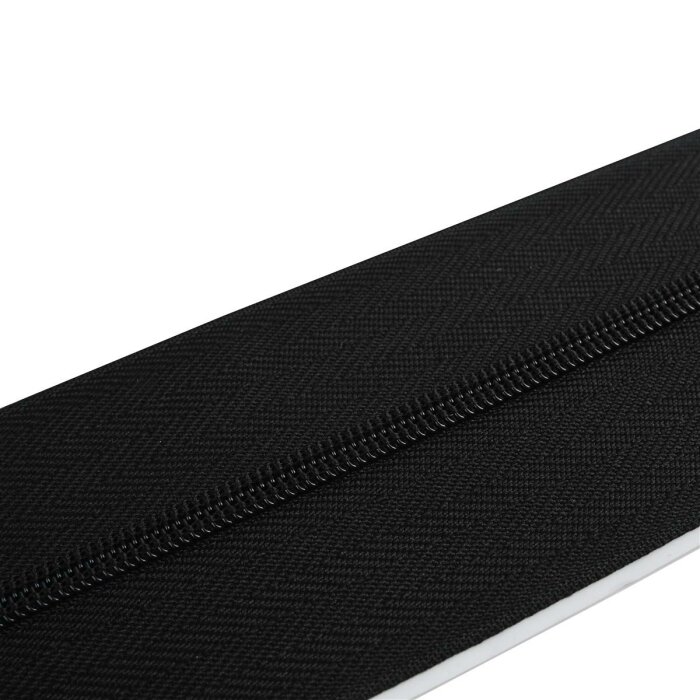 Self-adhesive zipper, 3,2 x 210 cm, black