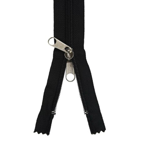 Reissverschluss selbstklebend Zipper 7,6 x 210 cm, schwarz