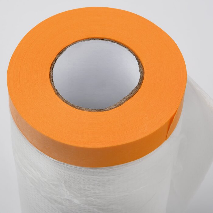 Masker Tape 110 cm x 25 m Universal Abdeckfolie mit Klebeband Klebestreifen Klebefolie Malerfolie Folie 60 m, transparent