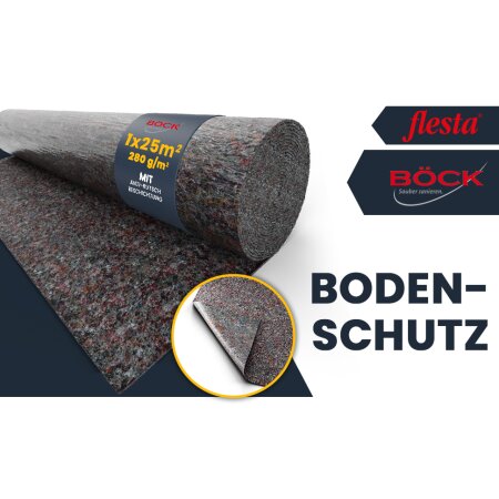 flesta® Abdeckvlies 1 x 25 m 280 g, 25 m² grau-meliert