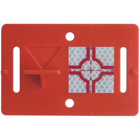 Rothbucher RS30 BMI Vermessungs-Plakette mit Reflexzielmarke 30x30 mm, rot, 5er-Pack
