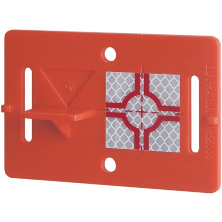 Rothbucher RS30 BMI Vermessungs-Plakette mit Reflexzielmarke 30x30 mm, rot, 5er-Pack