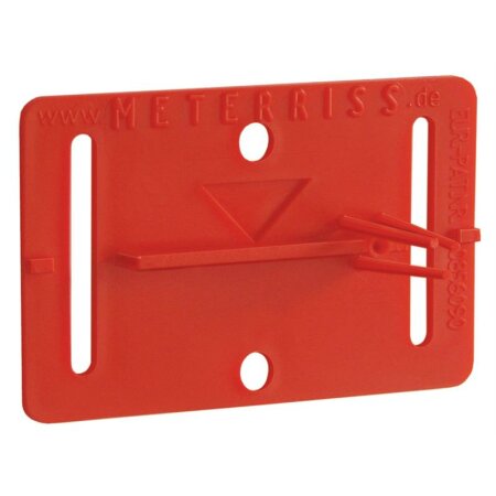 Rothbucher RS21 Meterriss-Plakette selbstklebend, für Putzarbeiten, 20er Pack, rot