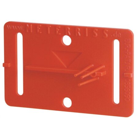 Rothbucher RS21 Meterriss-Plakette selbstklebend, für Putzarbeiten, 20er Pack, rot