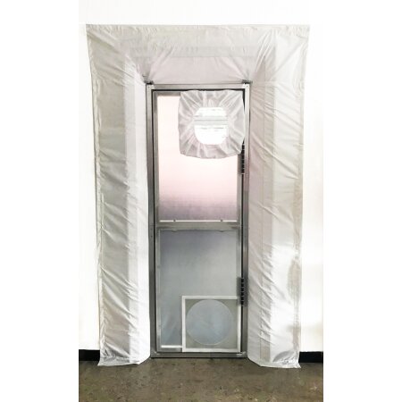 Pendel-Staubschutztür Alu, teilbar, einfach...