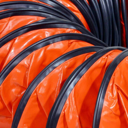 Abluftschlauch Ø 350 mm 14" inkl. Zurrgurt, Länge 5 m, für Luftgebläse