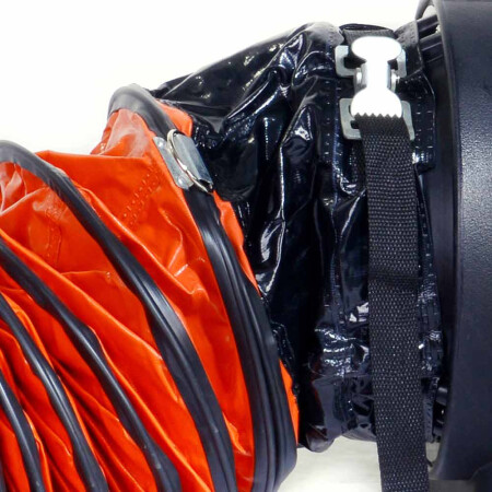 Abluftschlauch Ø 350 mm 14" inkl. Zurrgurt, Länge 5 m, für Luftgebläse