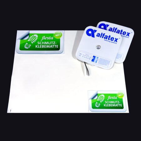 flesta® Schmutzklebematte Staubbindematte (inkl. Klettbänder), 60 Klebeblätter