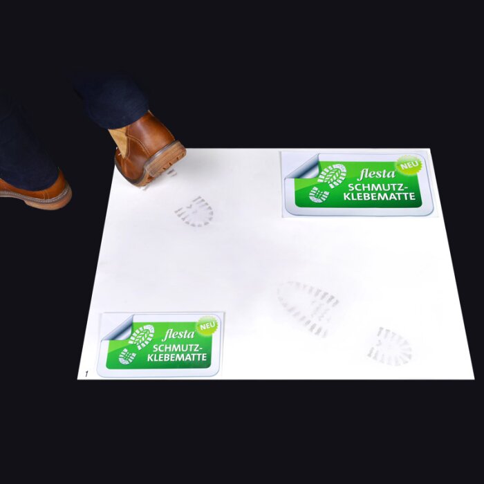 flesta® Schmutzklebematte Staubbindematte, 60 Klebeblätter, weiß