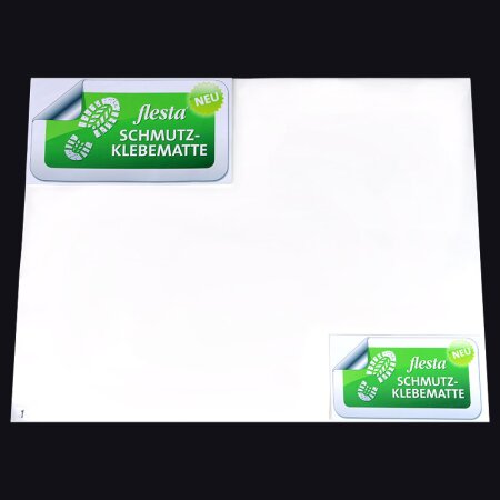 flesta® Schmutzklebematte Staubbindematte, 60 Klebeblätter, weiß