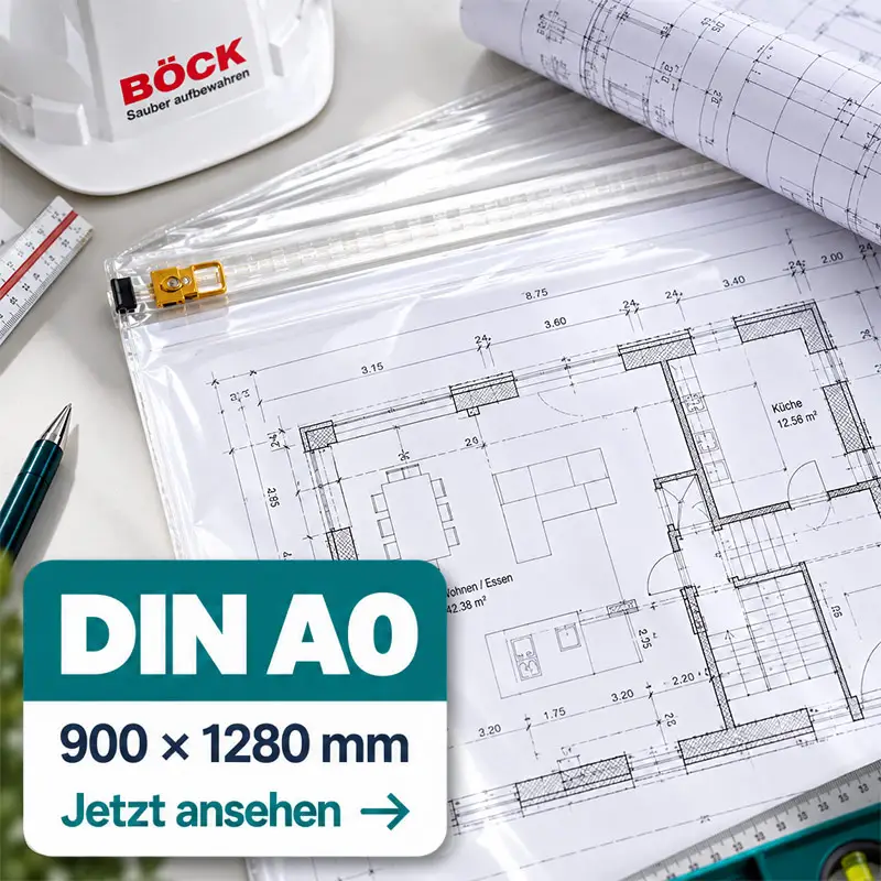 Original BÖCK Planschutzhülle DIN A0 900 x 1280 mm